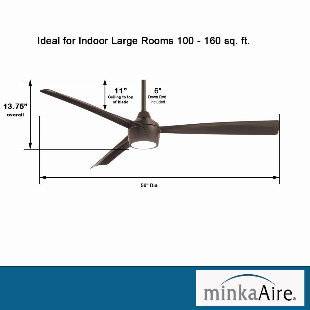 Skinnie 56"Ceiling Fan Oil Rubbed Bronze