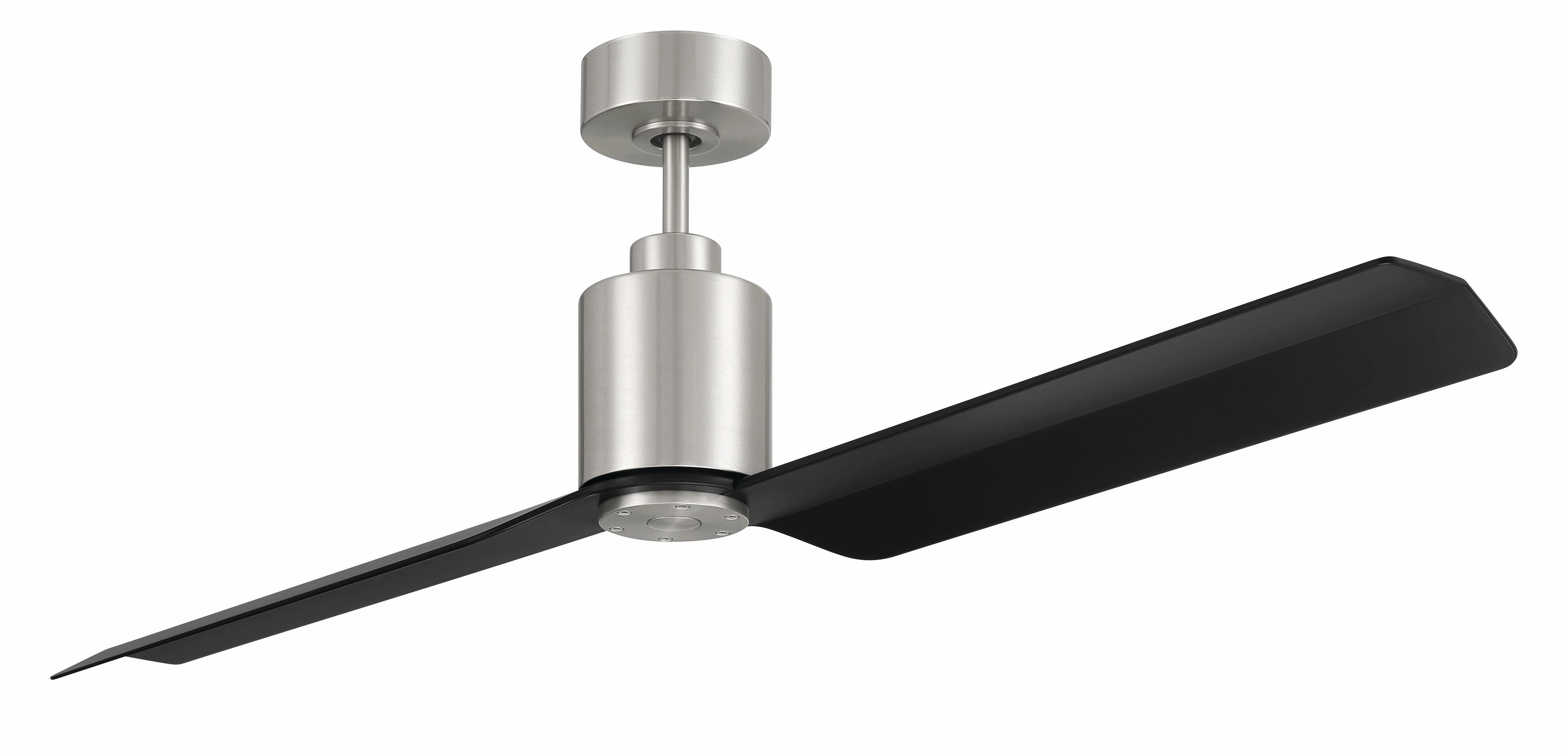 Sleek 56"Ceiling Fan Brushed Polished Nickel medium electric fans for multi-room use