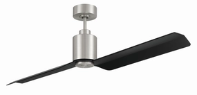 Sleek 56"Ceiling Fan Brushed Polished Nickel medium electric fans for multi-room use