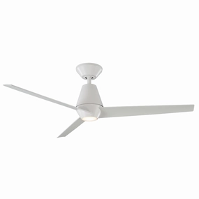 Slim 52"Ceiling Fan Matte White weatherproof fans for outdoor environments