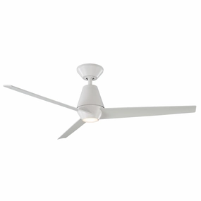 Slim 52"Ceiling Fan Matte White stylish medium fans for contemporary homes