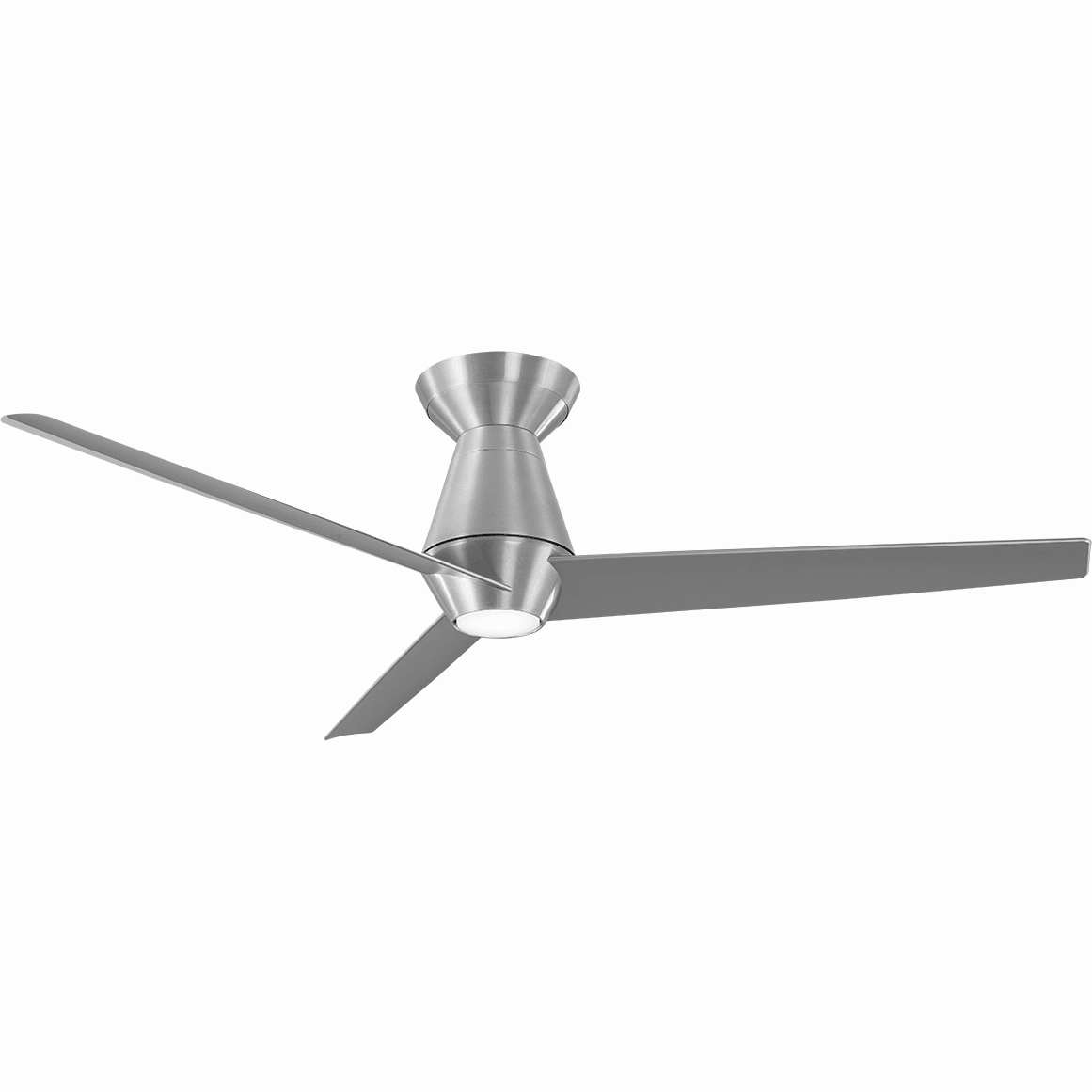 Slim Indoor/Outdoor 3-Blade 52" Smart Flush Mount Ceiling Fan with LED Light Kit and Remote Control