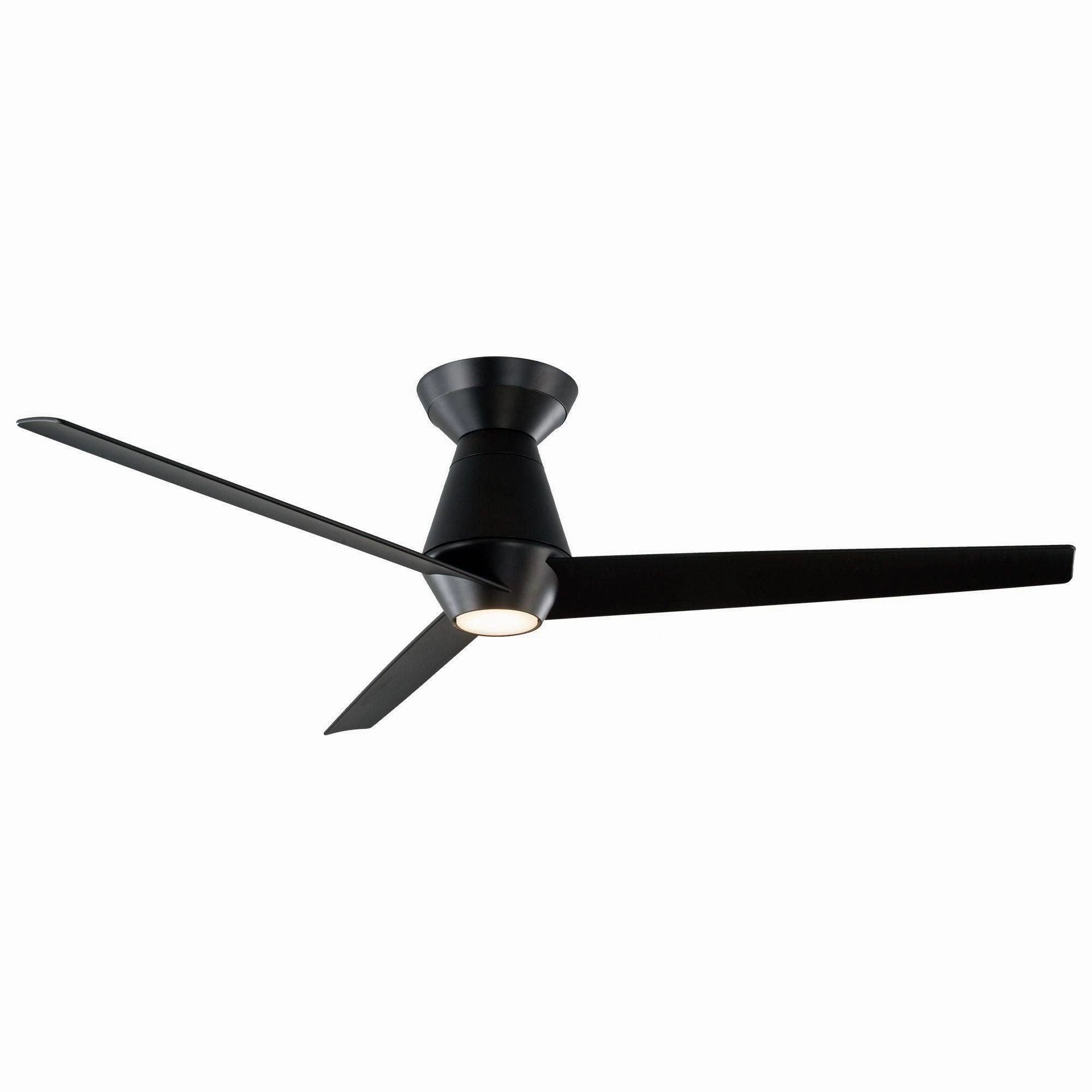 Slim Indoor/Outdoor 3-Blade 52" Smart Flush Mount Ceiling Fan with LED Light Kit and Remote Control
