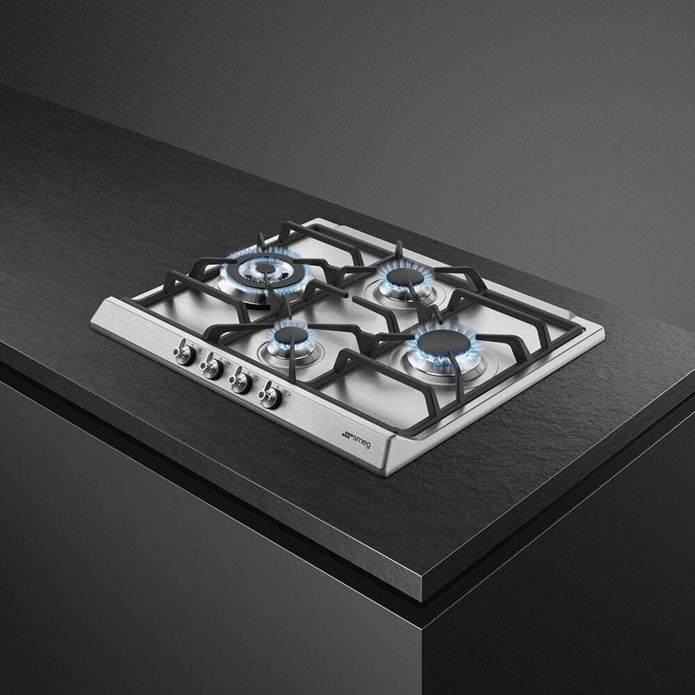 Smeg SER60SGH3 60cm Classic Gas Hob Stainless Steel   KSET9XE2 90cm Telescopic Hood with Stainless Steel   SF6381X Fan Assisted Oven 60cm Classica Aesthetic Effect Front Panel Bundle Deal