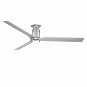 Smooth 52"Ceiling Fan Brushed Nickel/Silver adjustable fans for targeted cooling