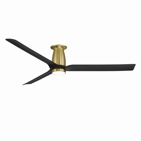 Smooth 52"Ceiling Fan Soft Brass/Matte Black ifan smart fans for connected homes