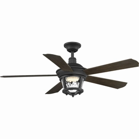 Smyrna 52"Ceiling Fan Forged Black outdoor exterior fans for patio cooling