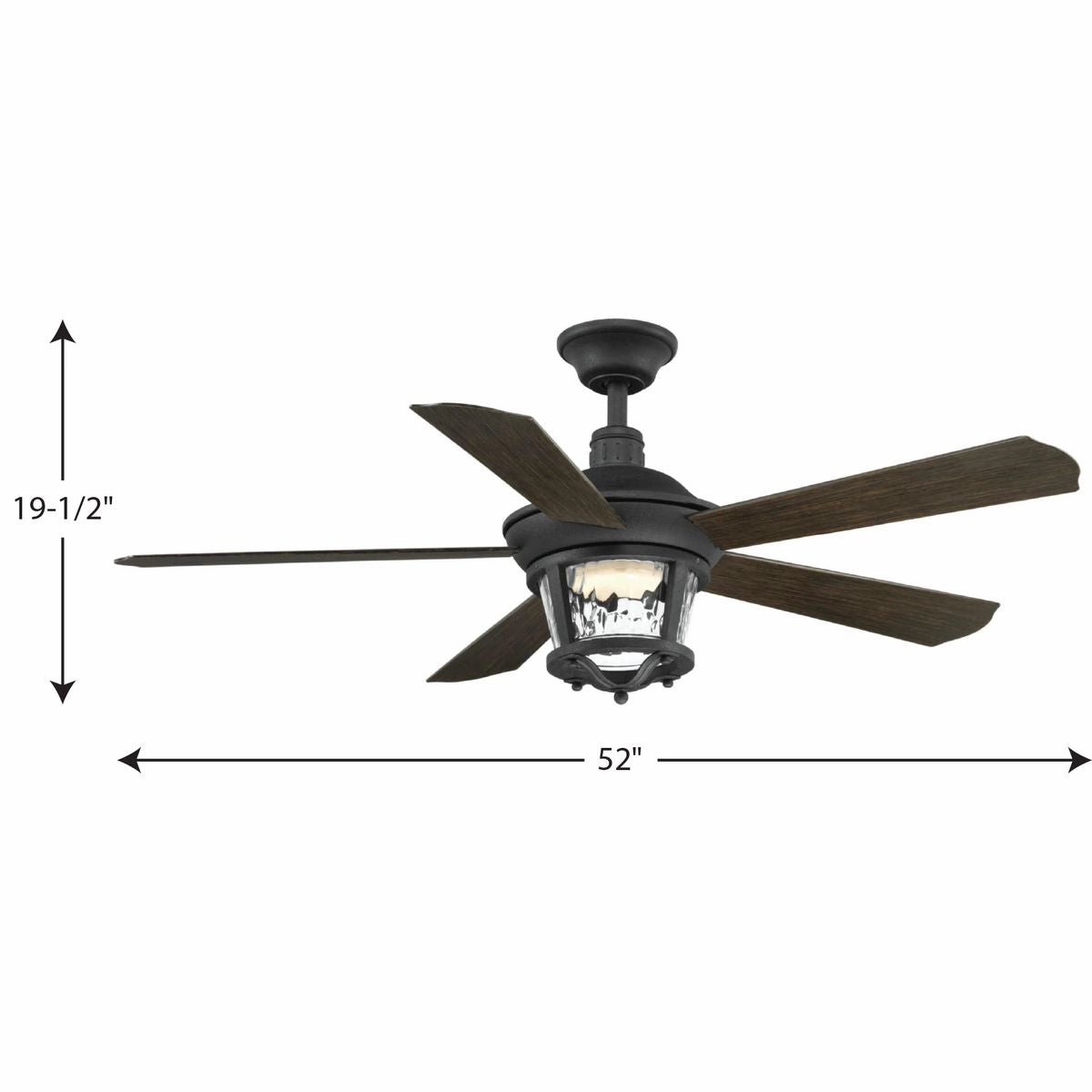 Smyrna 52"Ceiling Fan Forged Black