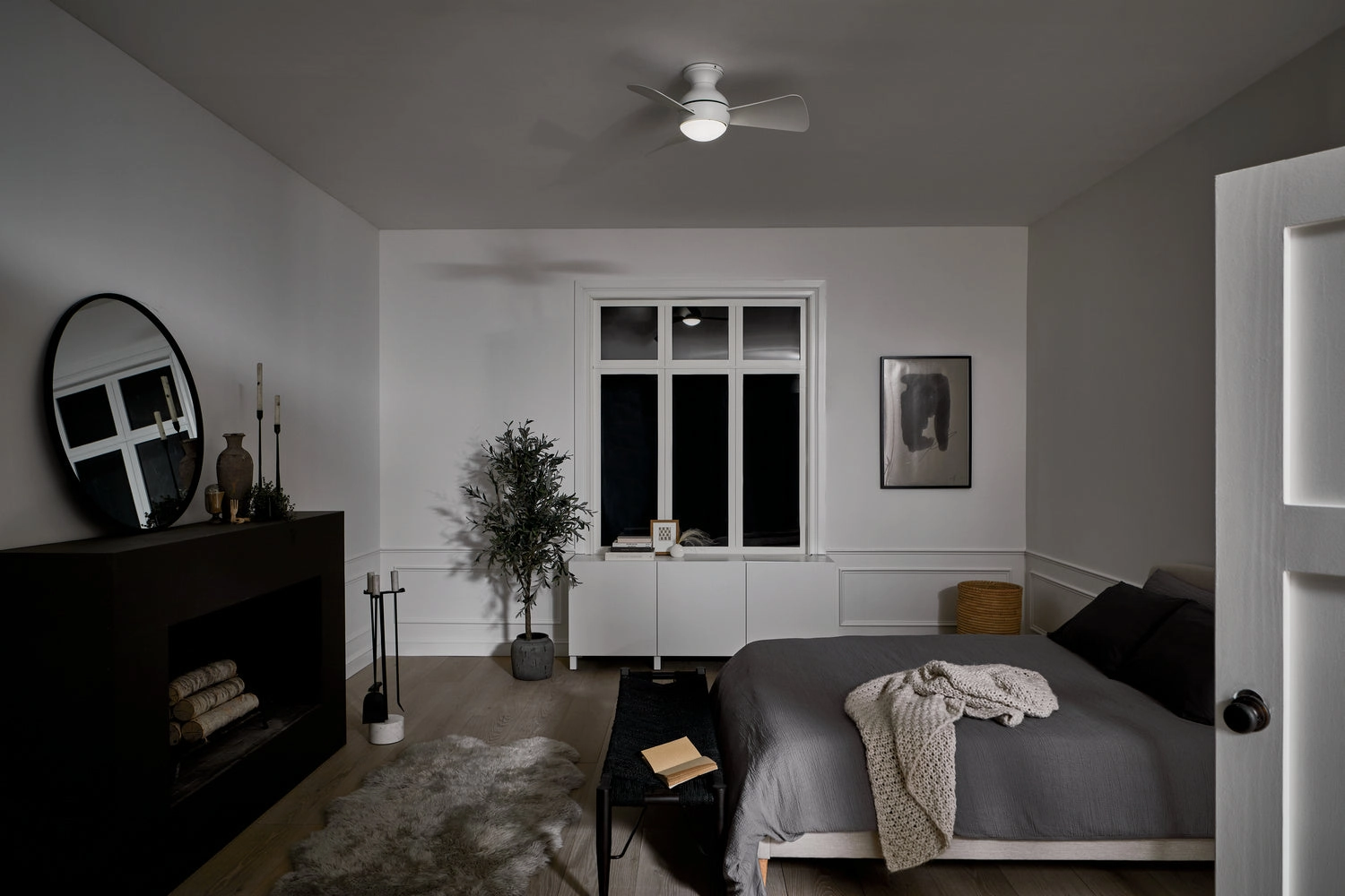 Sola 34"Ceiling Fan Matte White