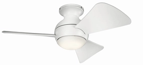 Sola 34"Ceiling Fan Matte White quiet small fans for desk or nightstand