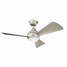 Sola 44"Ceiling Fan Brushed Nickel quiet small fans for desk or nightstand
