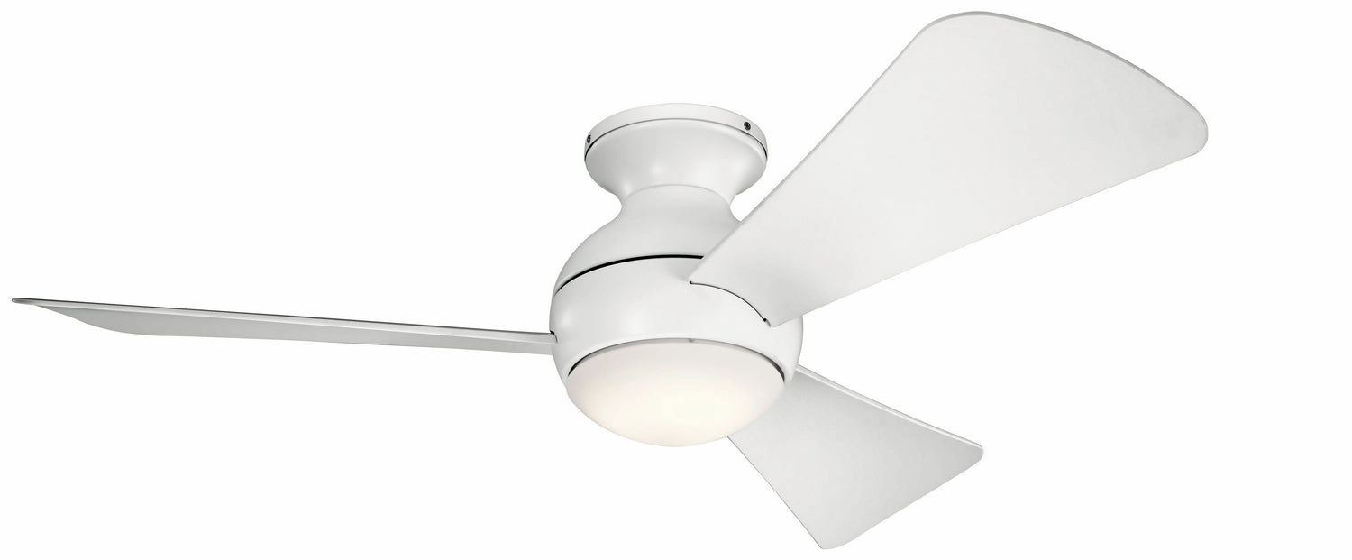 Sola 44"Ceiling Fan Matte White quiet small fans for desk or nightstand