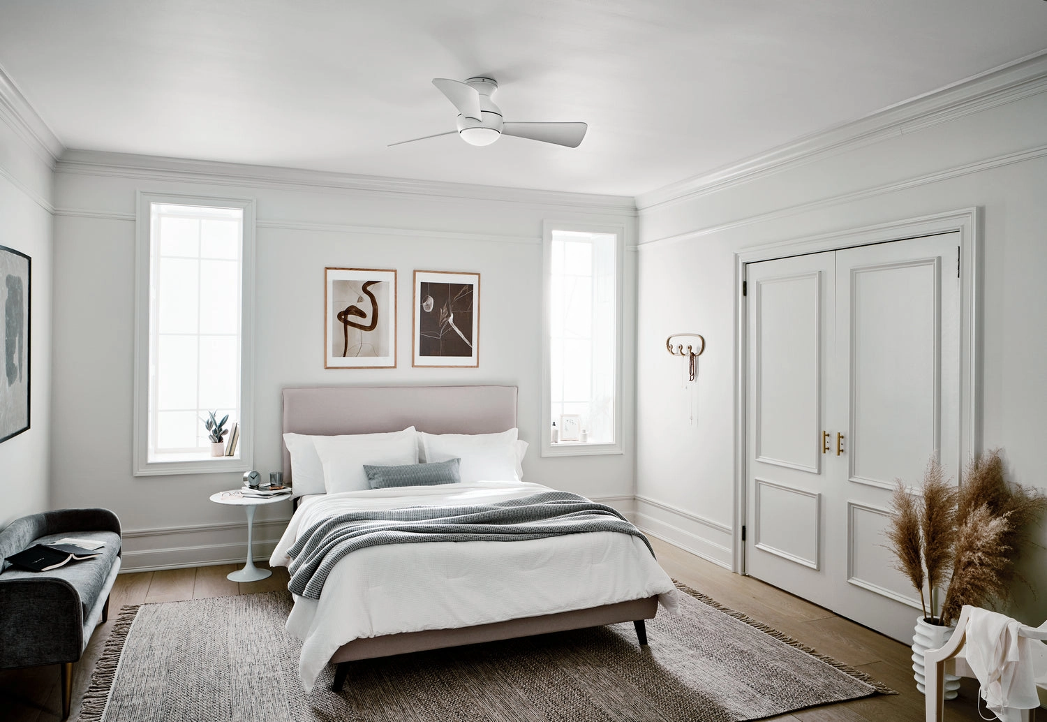 Sola 44"Ceiling Fan Matte White