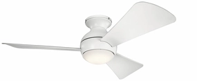 Sola 44"Ceiling Fan Matte White quiet small fans for desk or nightstand