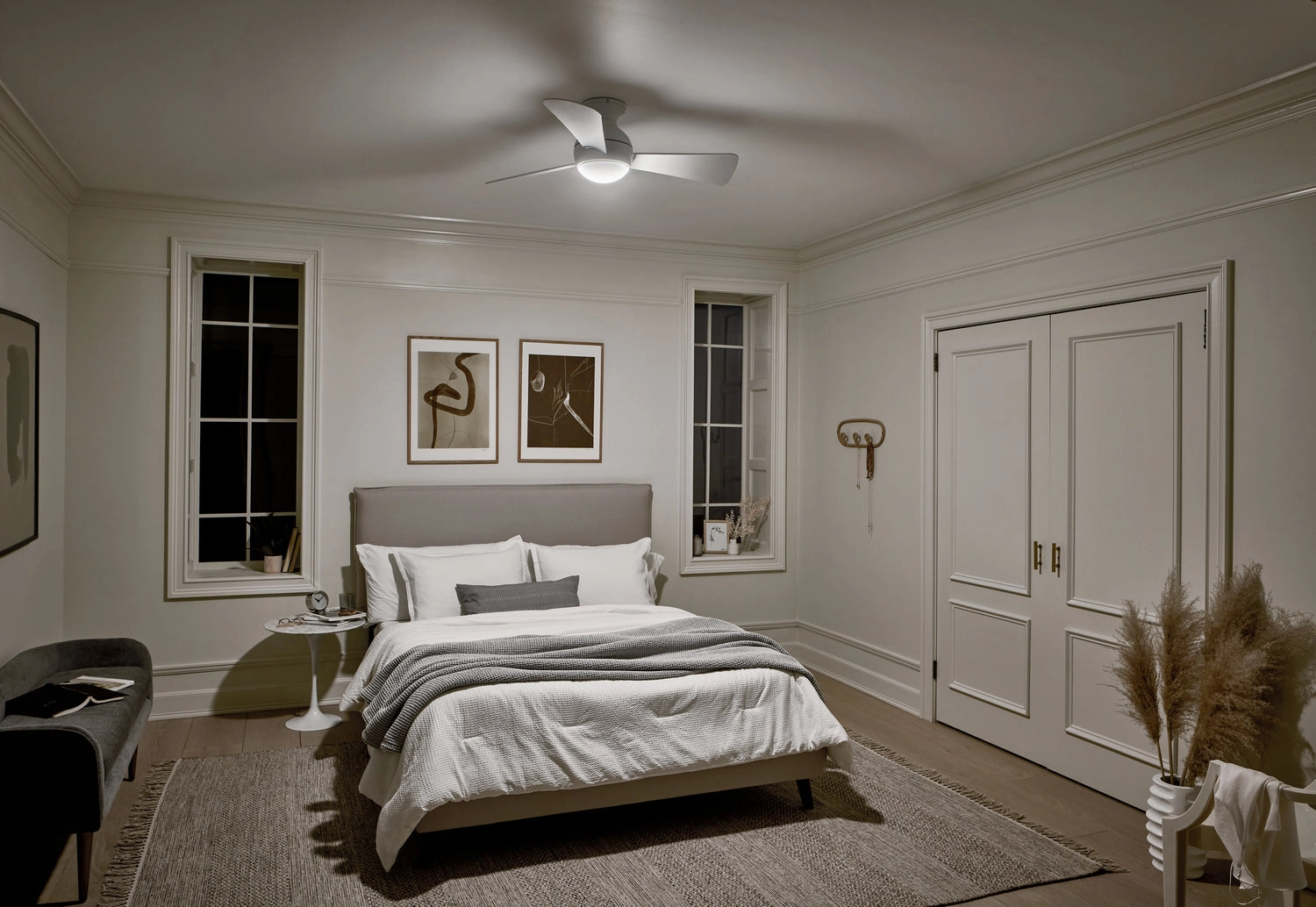 Sola 44"Ceiling Fan Matte White