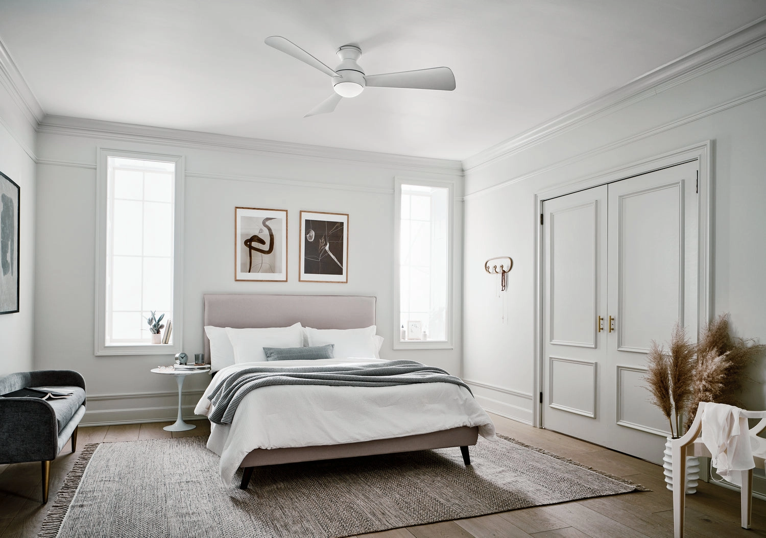 Sola 54"Ceiling Fan Matte White