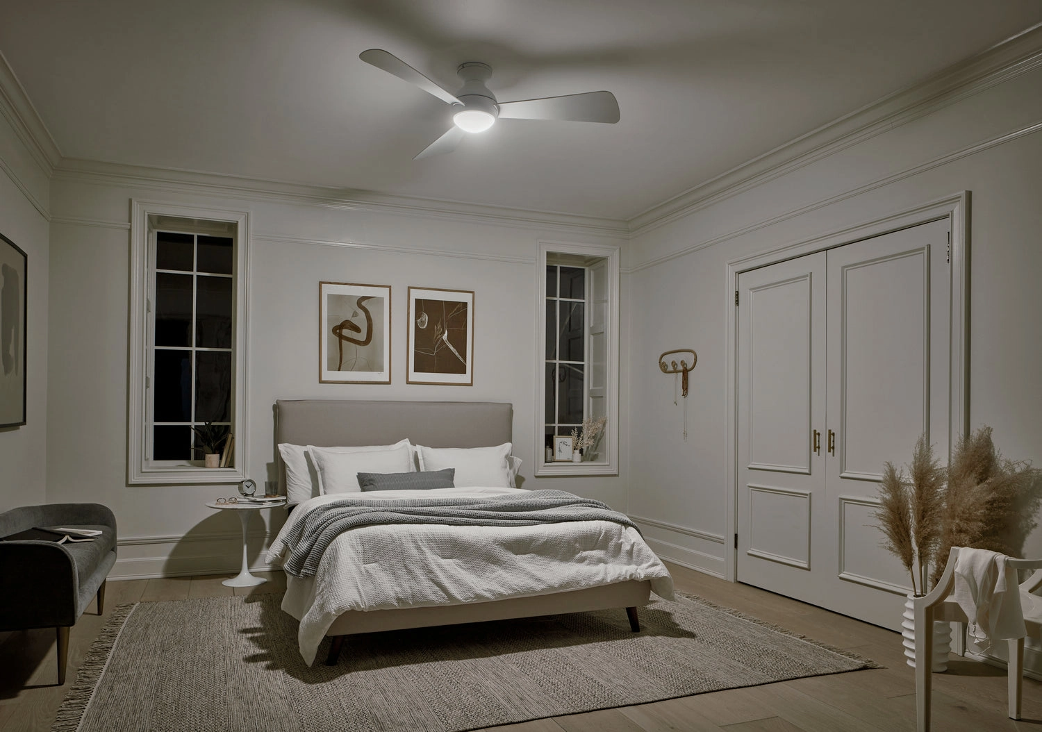 Sola 54"Ceiling Fan Matte White