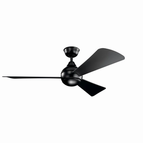 Sola 54"Ceiling Fan Satin Black low-noise fans for peaceful environments