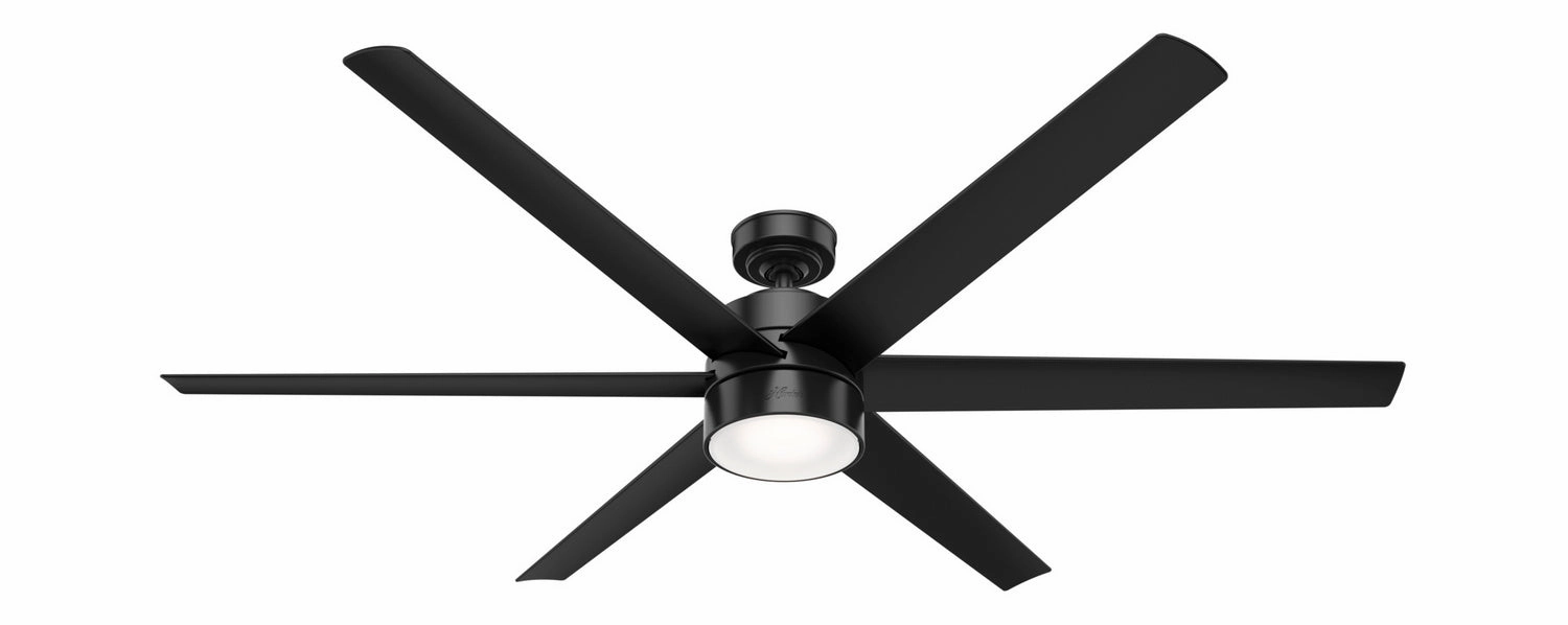 Solaria 72"Ceiling Fan Matte Black home fans with built-in timer settings
