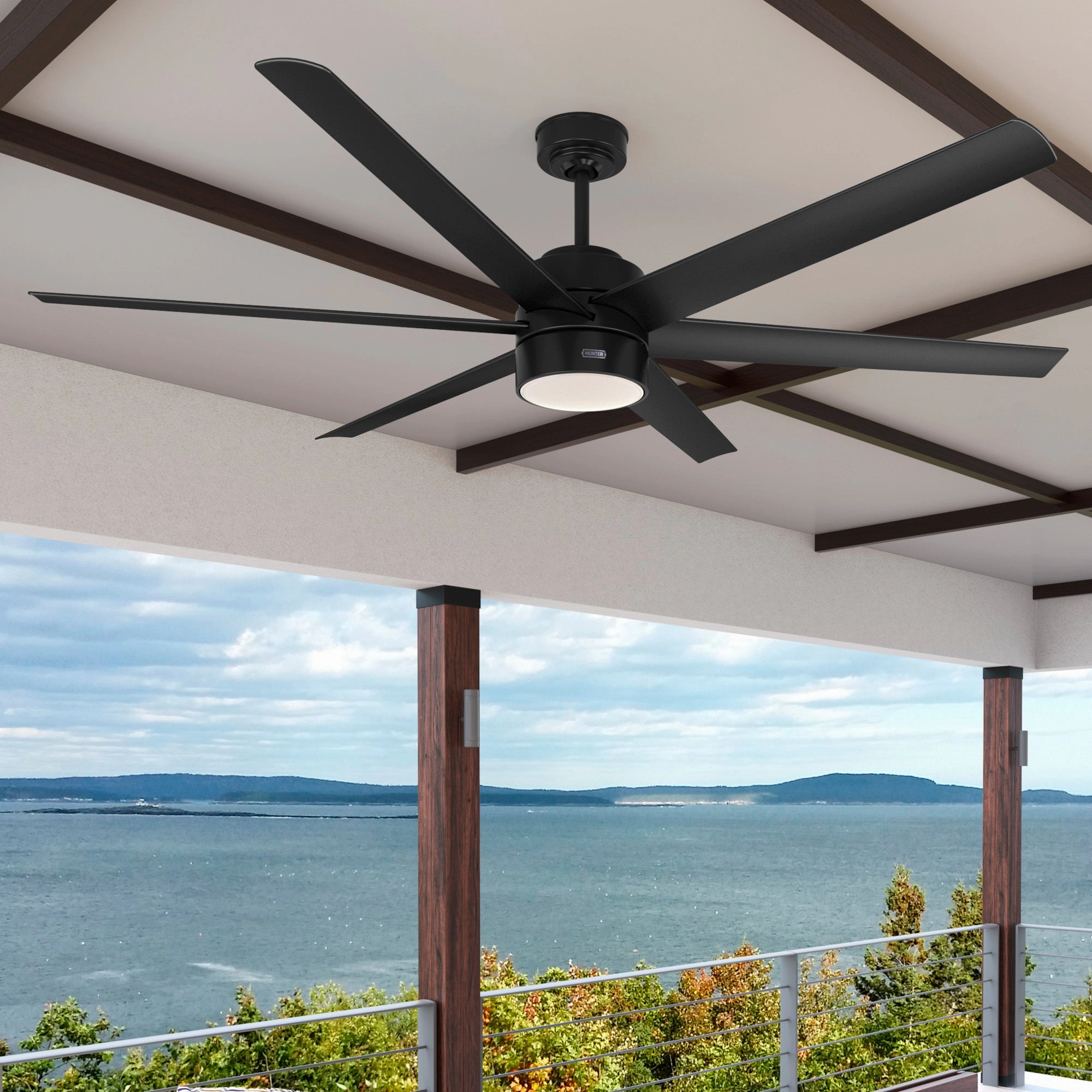 Solaria 72"Ceiling Fan Matte Black