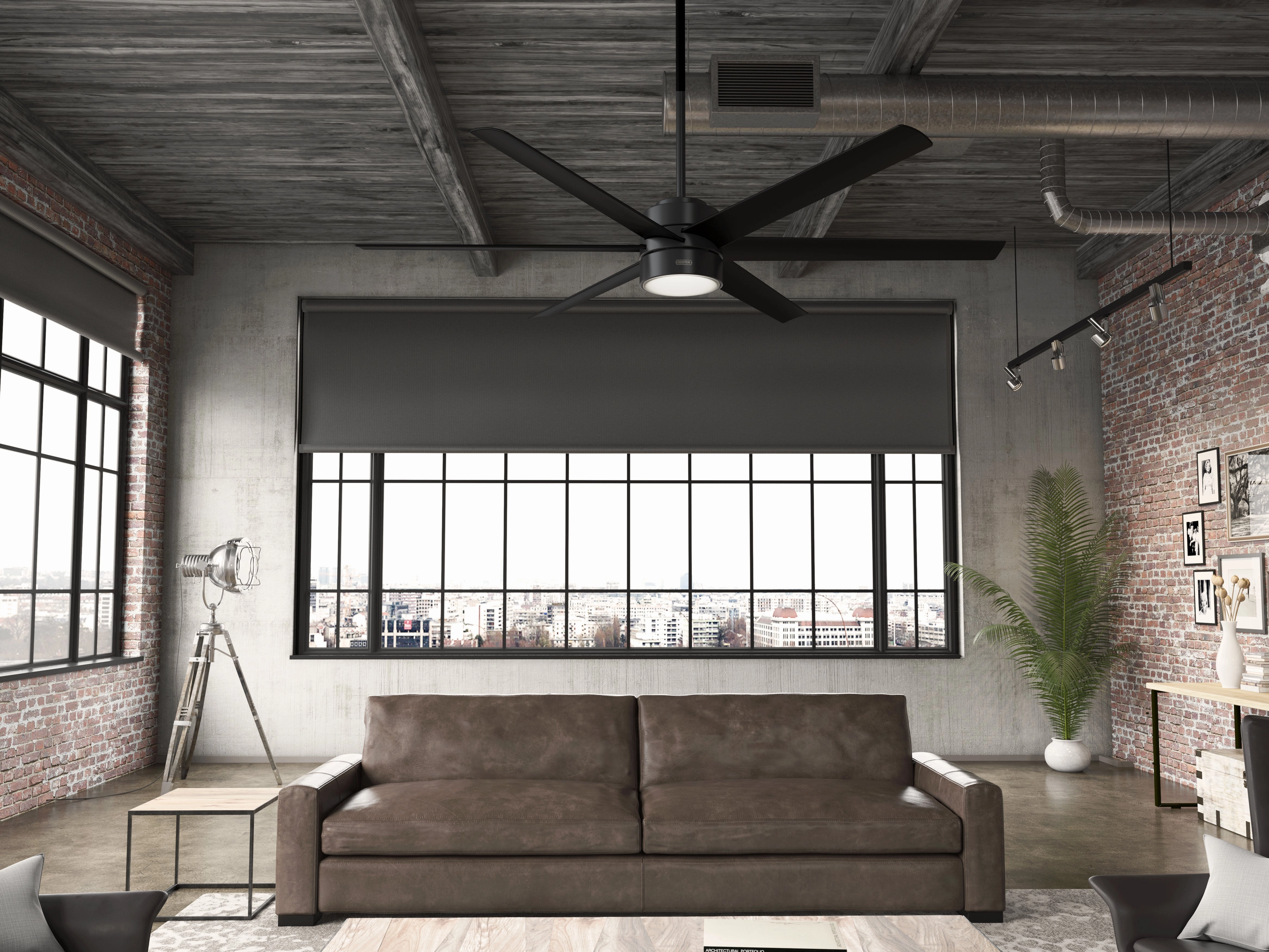Solaria 72"Ceiling Fan Matte Black