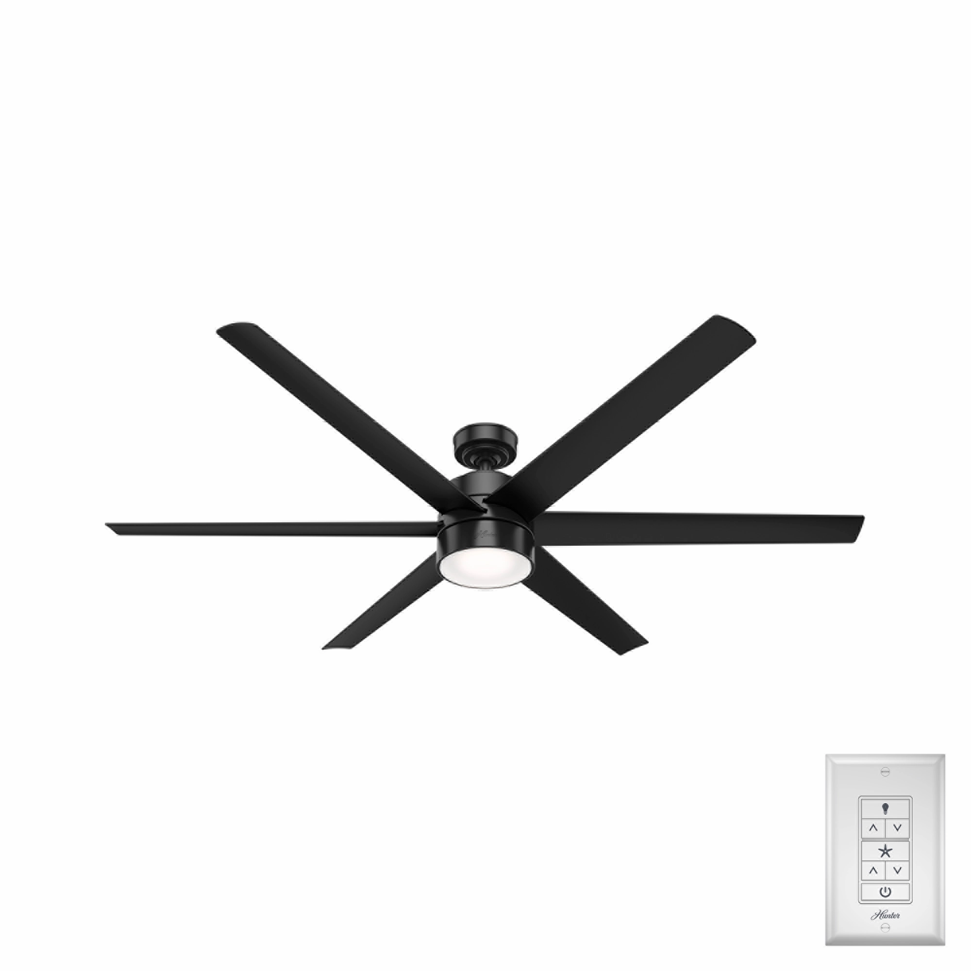 Solaria 72"Ceiling Fan Matte Black