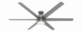 Solaria 72"Ceiling Fan Matte Silver medium size fans for home ventilation