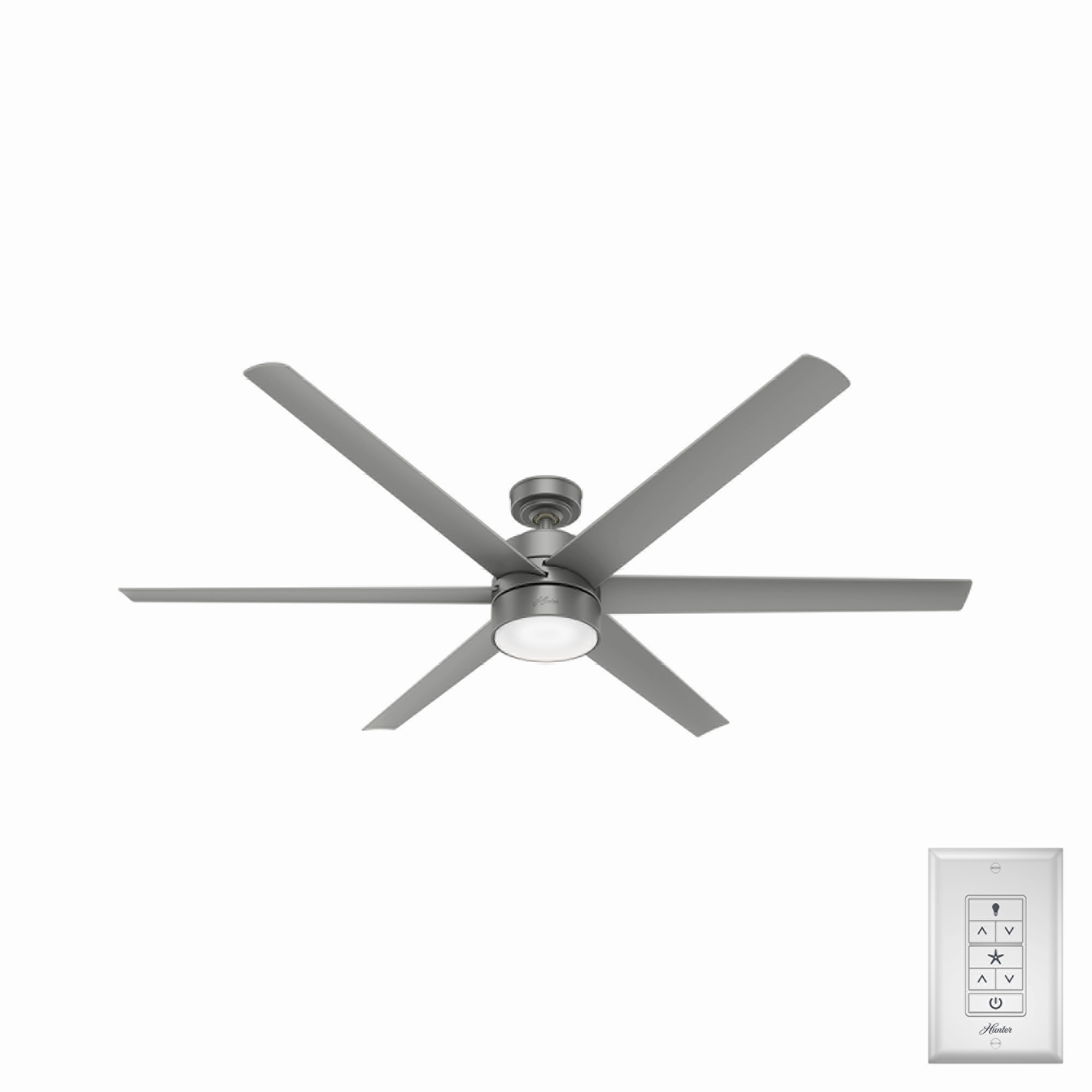 Solaria 72"Ceiling Fan Matte Silver