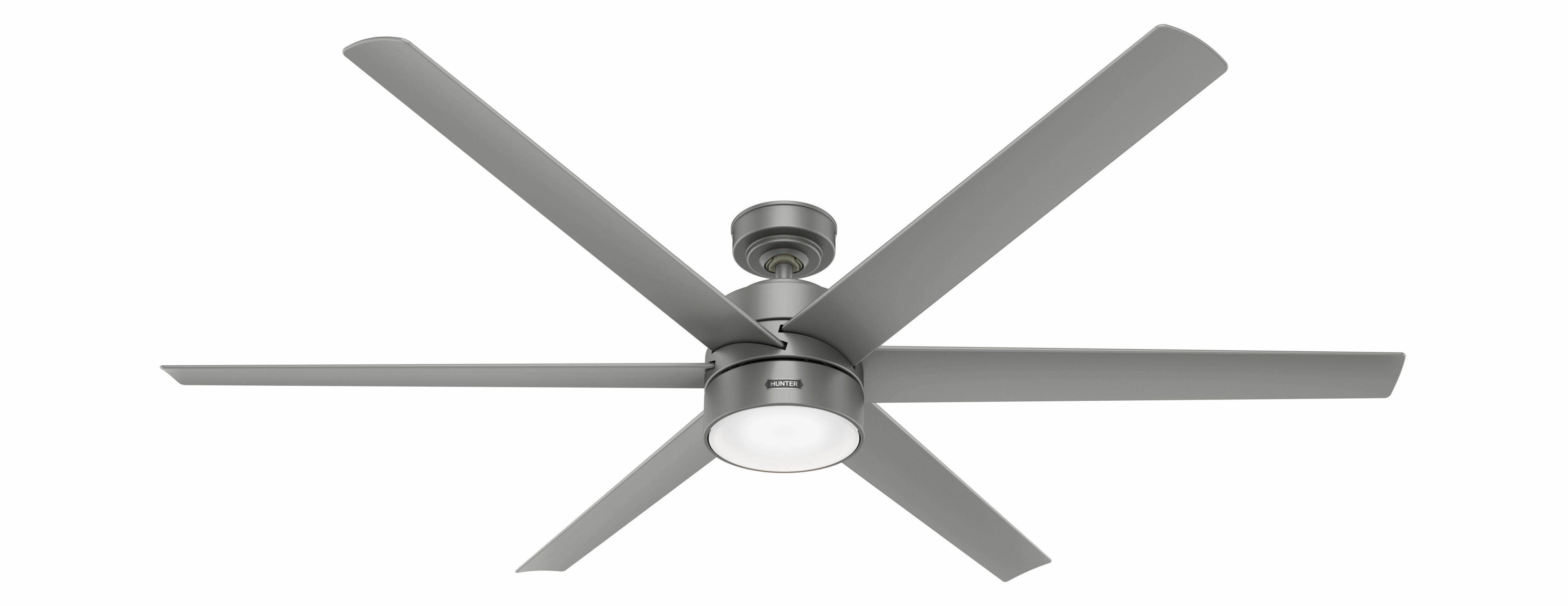 Solaria 72"Ceiling Fan Matte Silver