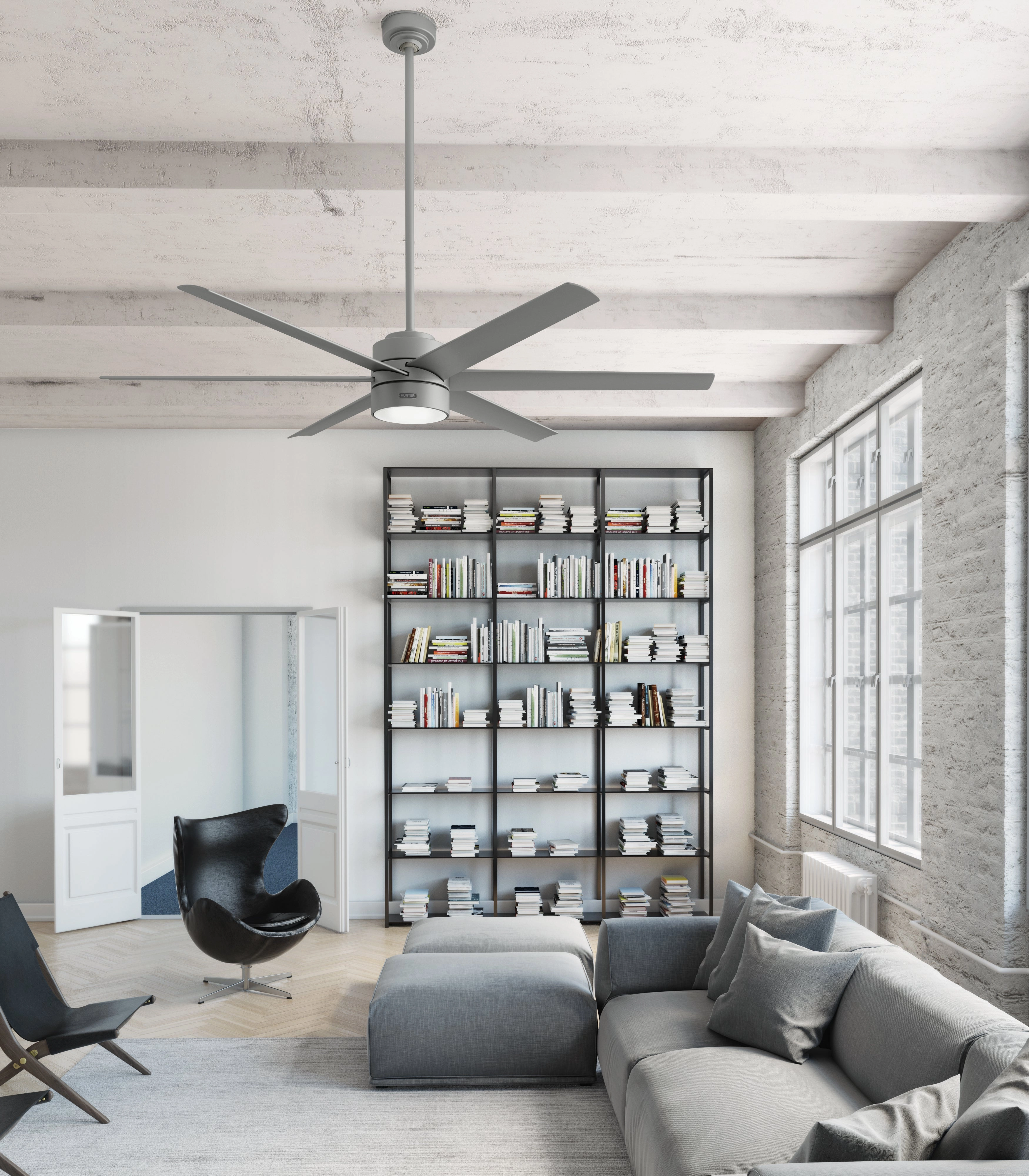 Solaria 72"Ceiling Fan Matte Silver