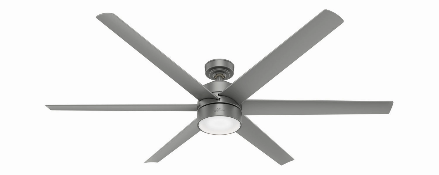 Solaria 72"Ceiling Fan Matte Silver medium size fans for home ventilation