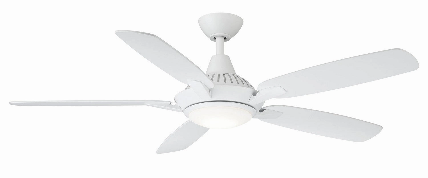 Solero 52"Ceiling Fan Matte White quiet medium fans for living room use