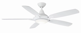 Solero 52"Ceiling Fan Matte White quiet medium fans for living room use
