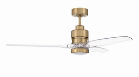 Sonnet WiFi 52 52"Ceiling Fan Satin Brass home fans with built-in timer settings