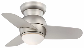 Spacesaver Led 26"Ceiling Fan Brushed Steel quiet and compact hugger fans