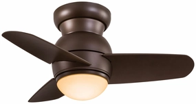 Spacesaver Led 26"Ceiling Fan Oil Rubbed Bronze compact small fans for bedrooms