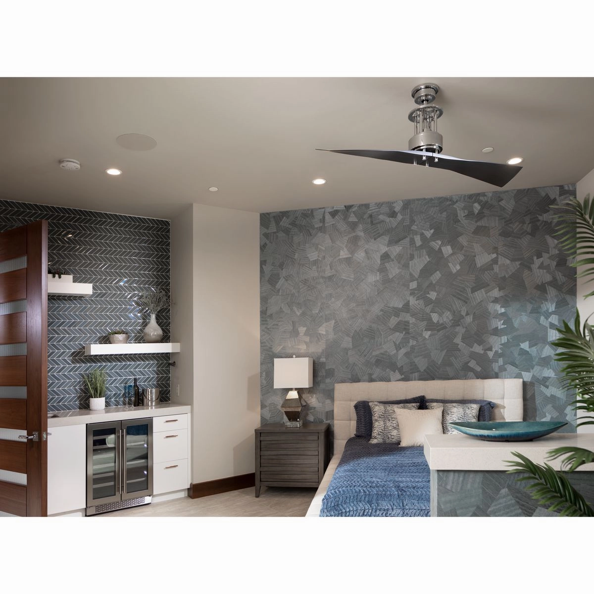 Spades 56"Ceiling Fan Polished Chrome