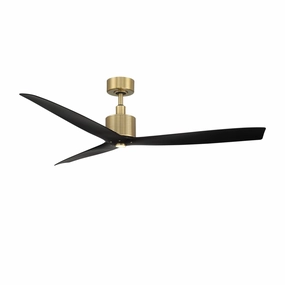Spinster 60"Ceiling Fan Soft Brass/Matte Black outdoor exterior fans for patio cooling