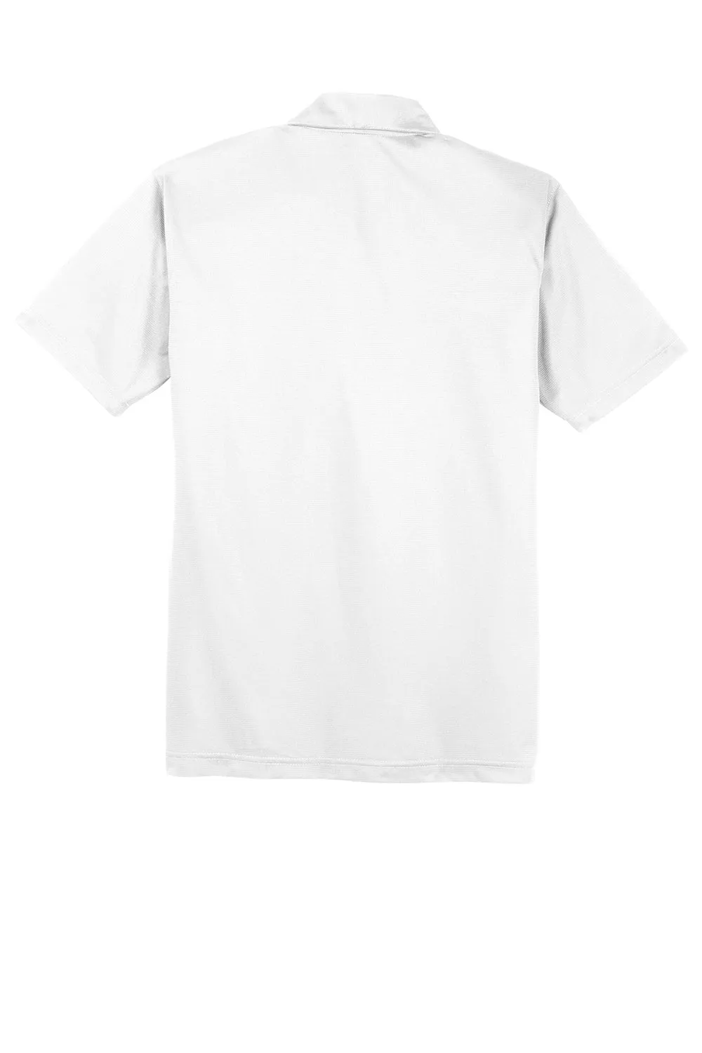 Sport-Tek Mens Active Mesh Moisture Wicking Short Sleeve Polo Shirt - White Clothing Sport-Tek