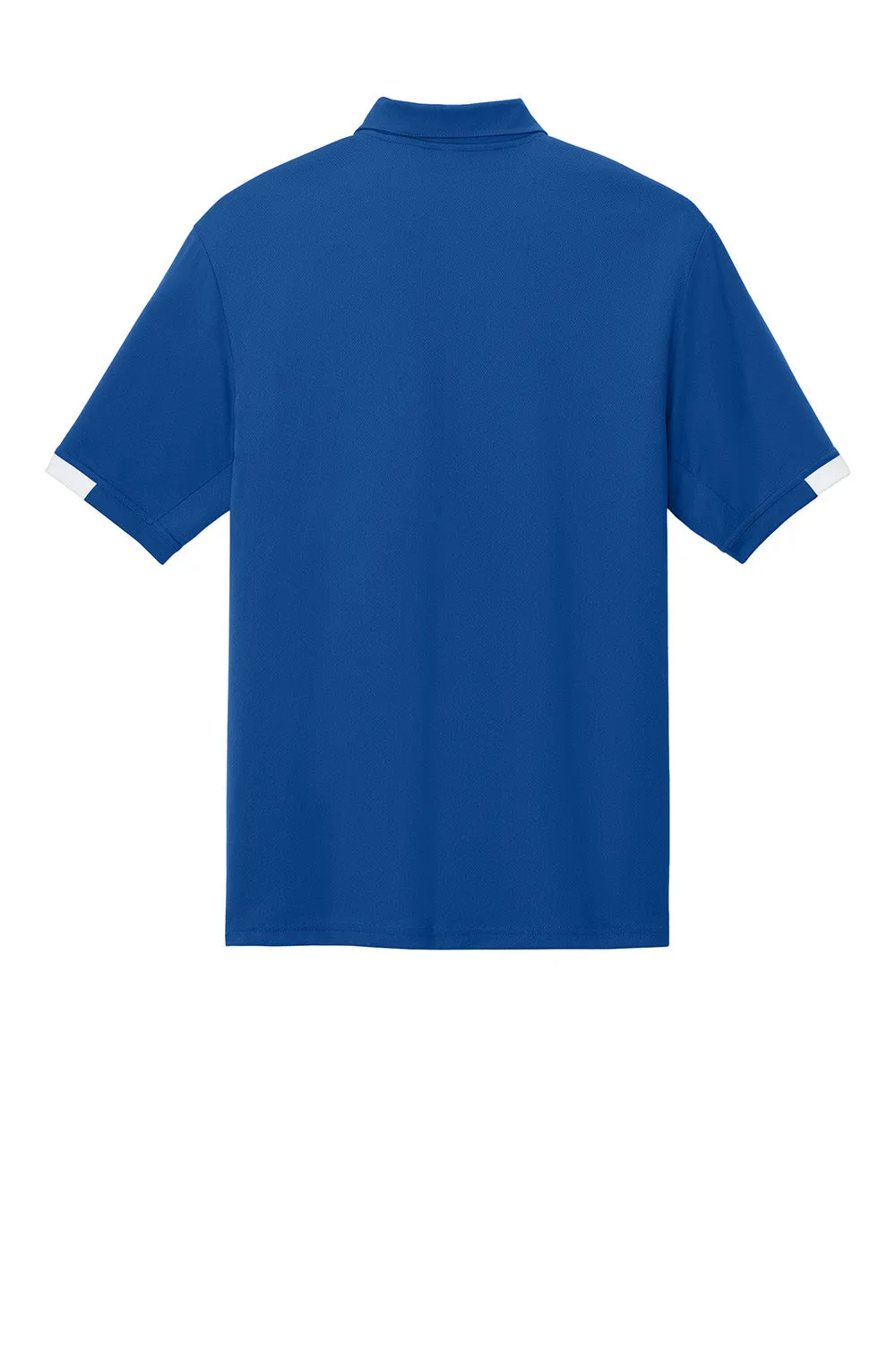 Sport-Tek Mens Club Colorblock Moisture Wicking Short Sleeve Polo Shirt - True Royal Blue/White Clothing Sport-Tek