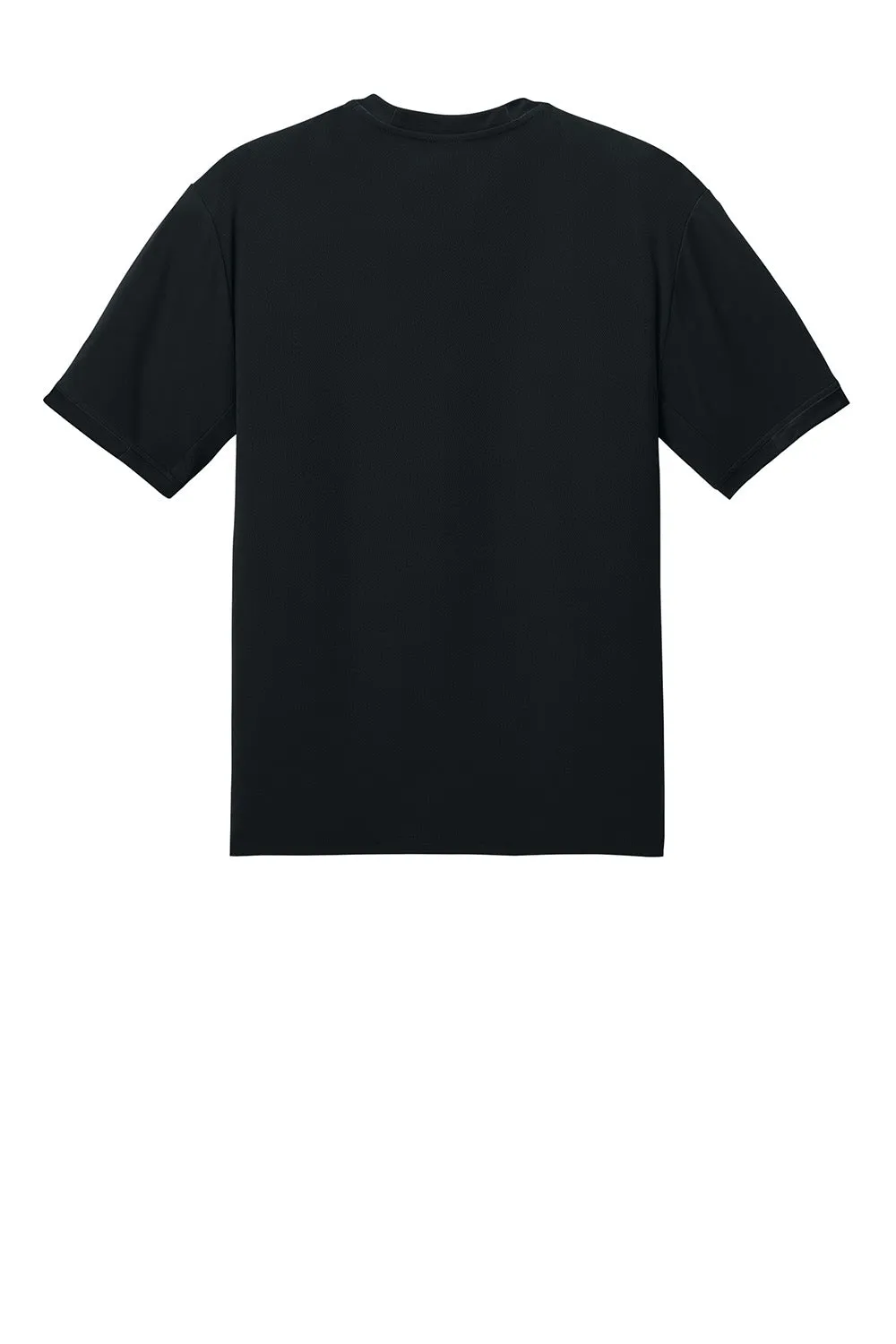 Sport-Tek Mens Club Moisture Wicking Short Sleeve Crewneck T-Shirt - Black/Black Clothing Sport-Tek