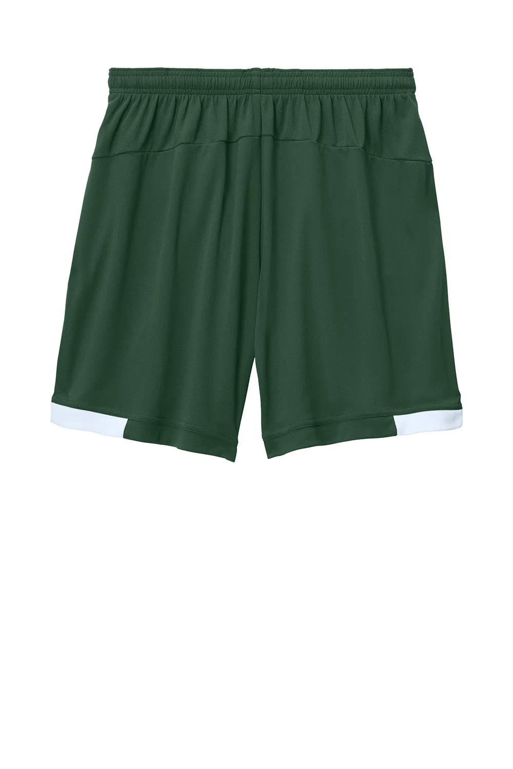Sport-Tek Mens Club Moisture Wicking Shorts - Forest Green/White Clothing Sport-Tek