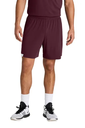 Sport-Tek Mens Club Moisture Wicking Shorts - Maroon/White Clothing Sport-Tek