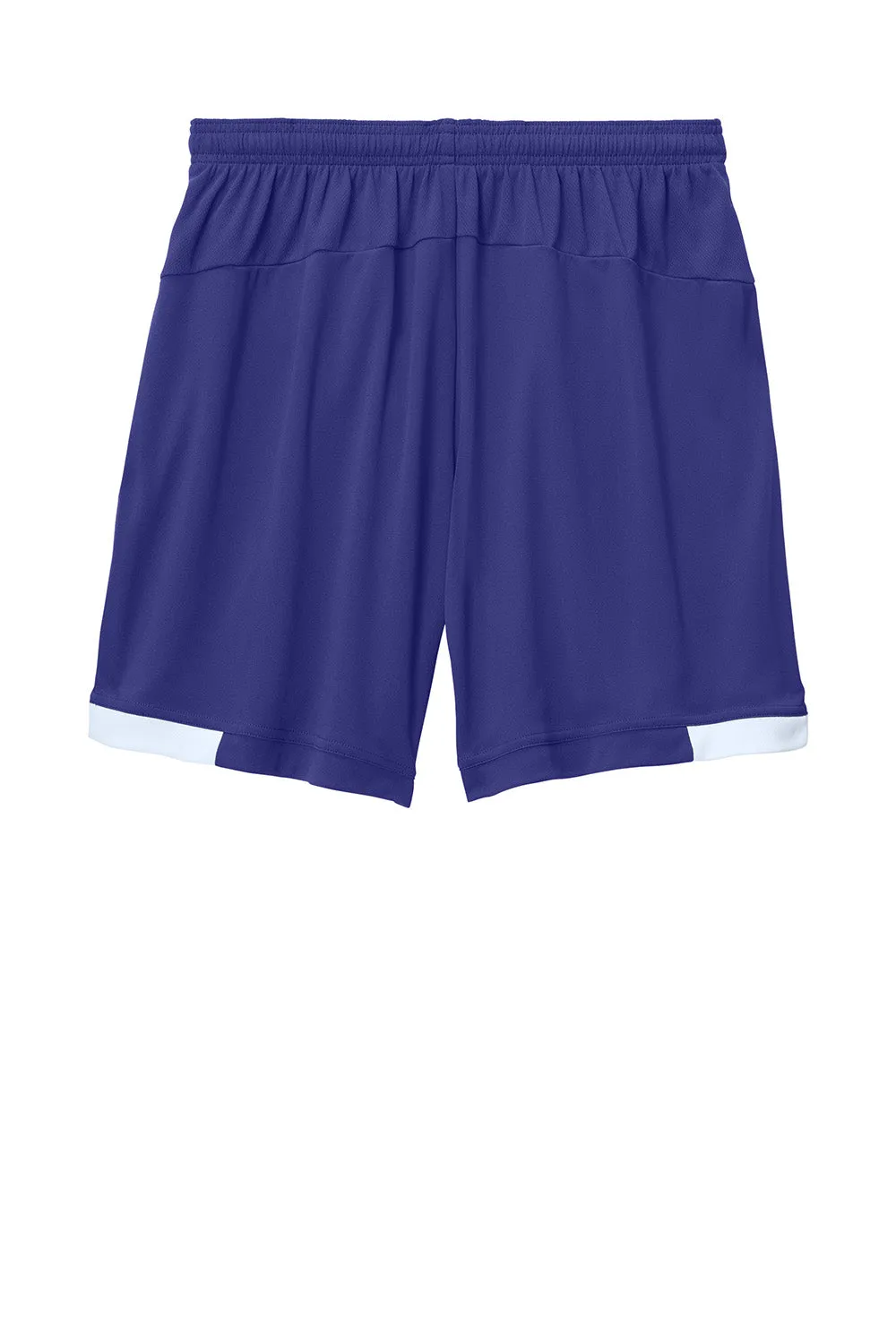 Sport-Tek Mens Club Moisture Wicking Shorts - Purple/White Clothing Sport-Tek