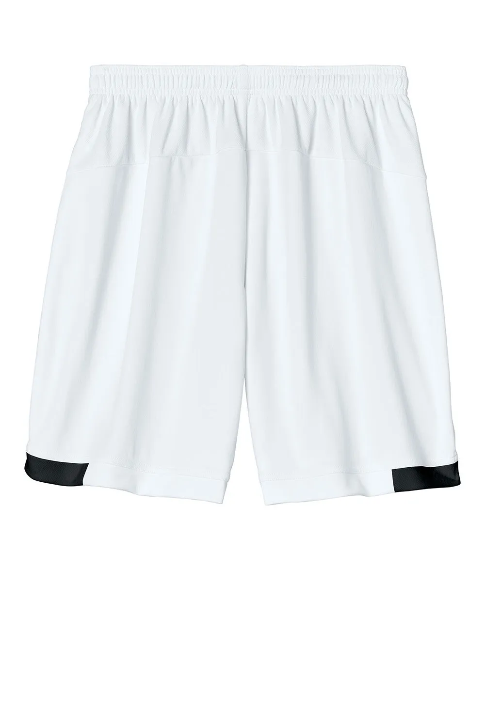 Sport-Tek Mens Club Moisture Wicking Shorts - White/Black Clothing Sport-Tek