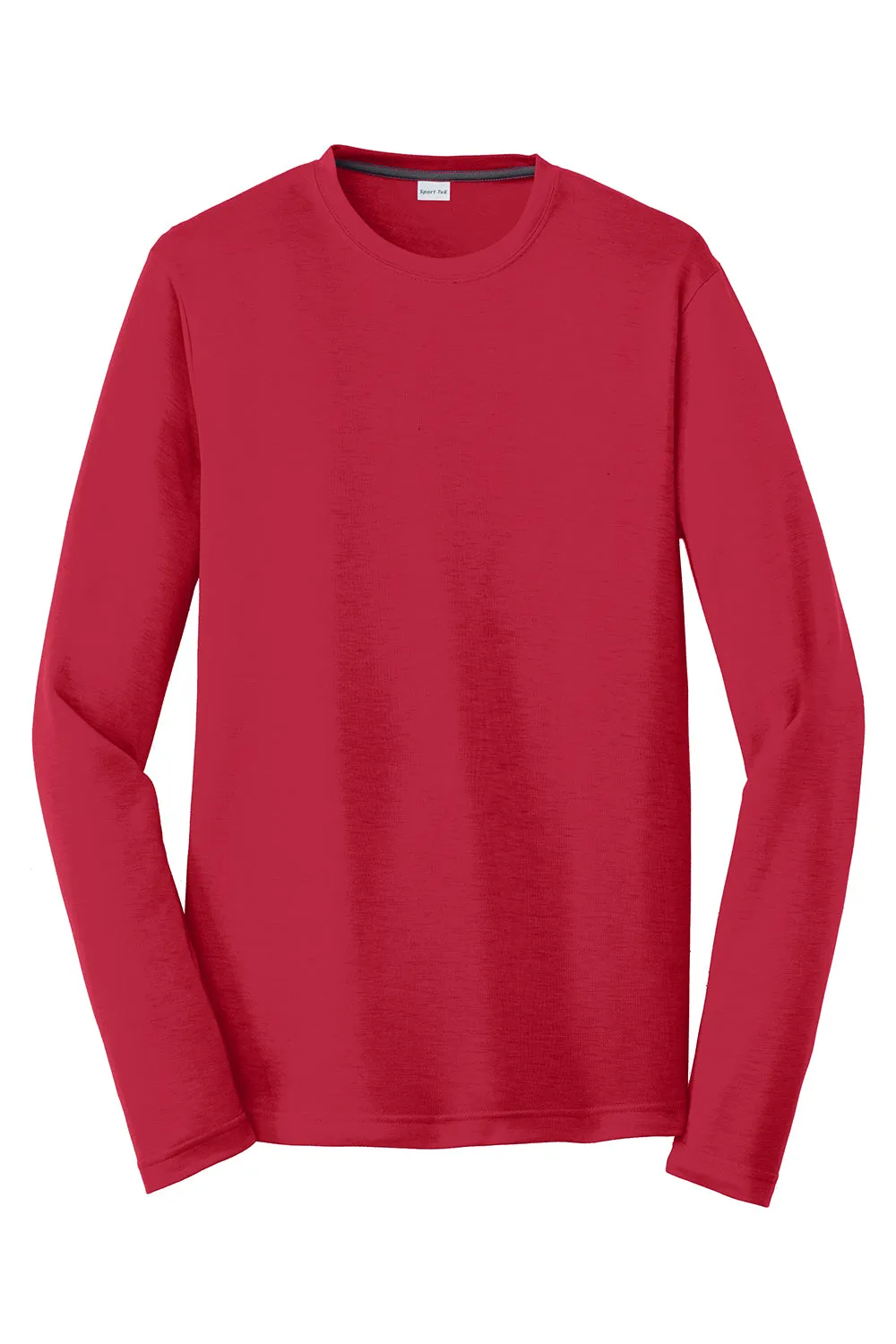 Sport-Tek Mens Competitor Moisture Wicking Long Sleeve Crewneck T-Shirt - Deep Red Clothing Sport-Tek