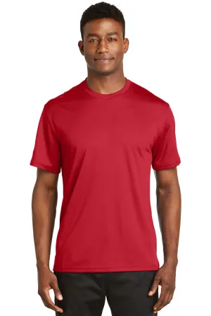 Sport-Tek Mens Dri-Mesh Moisture Wicking Short Sleeve Crewneck T-Shirt - Red - Closeout Clothing Sport-Tek