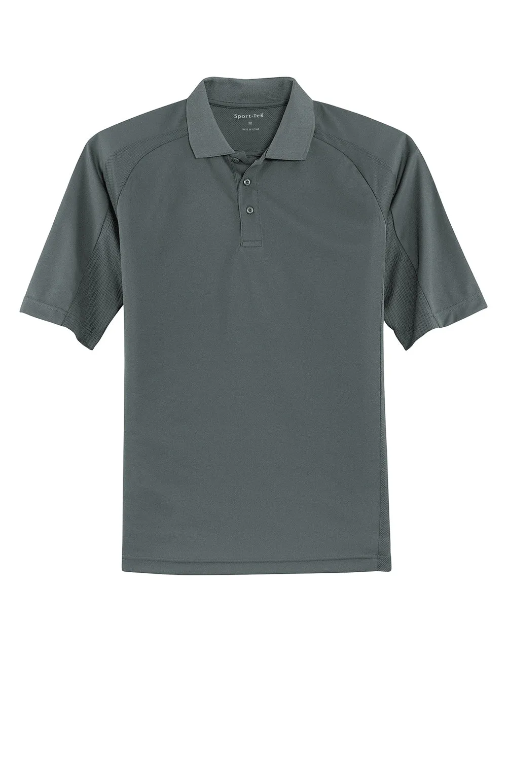 Sport-Tek Mens Dri-Mesh Moisture Wicking Short Sleeve Polo Shirt - Steel Grey Clothing Sport-Tek