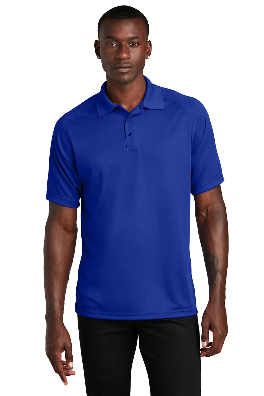Sport-Tek Mens Dry Zone Moisture Wicking Short Sleeve Polo Shirt - True Royal Blue Clothing Sport-Tek