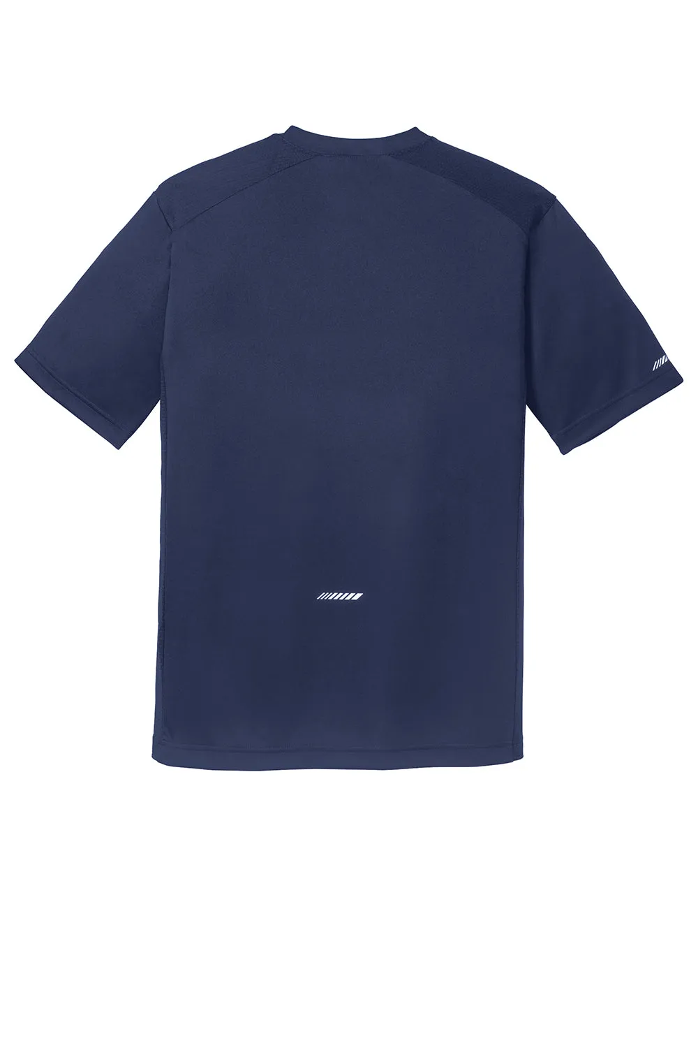 Sport-Tek Mens Elevate Moisture Wicking Short Sleeve Crewneck T-Shirt - True Navy Blue Clothing Sport-Tek